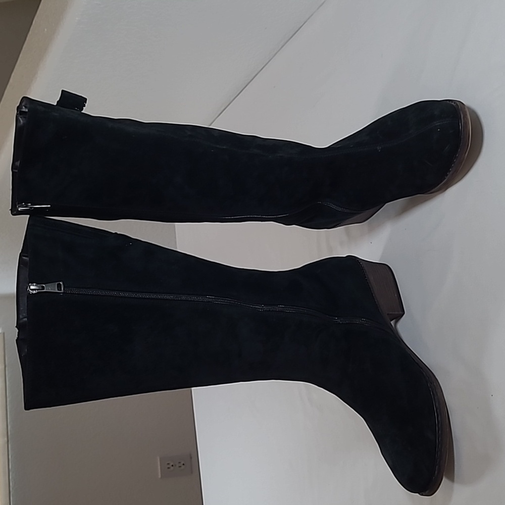 Women's leather Propet Rider Tall Knee High Boot Black Size 11 zipper